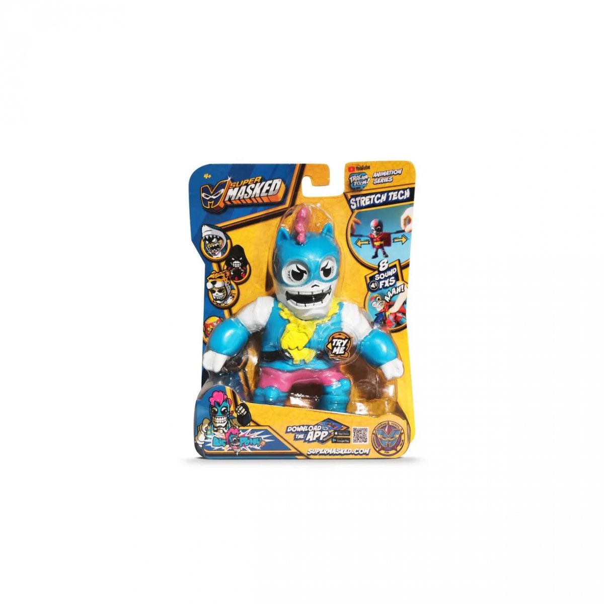 Фигурка -тянучка SUPERMASKED, супергерой BIG PONY, со звуком (SM001BP) фото 1