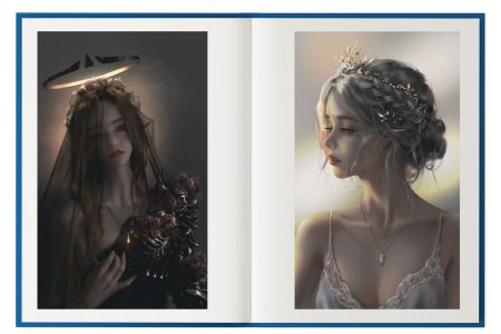 Артбук Призрачный Клинок. GhostBlade. Иллюстрации WLOP. Темная синева фото 3