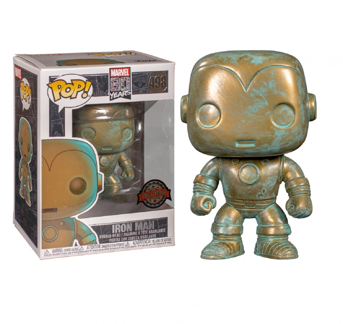 Фигурка Funko POP! Bobble: Marvel: Marvel 80th: Iron Man (PT)(Exc) 42223